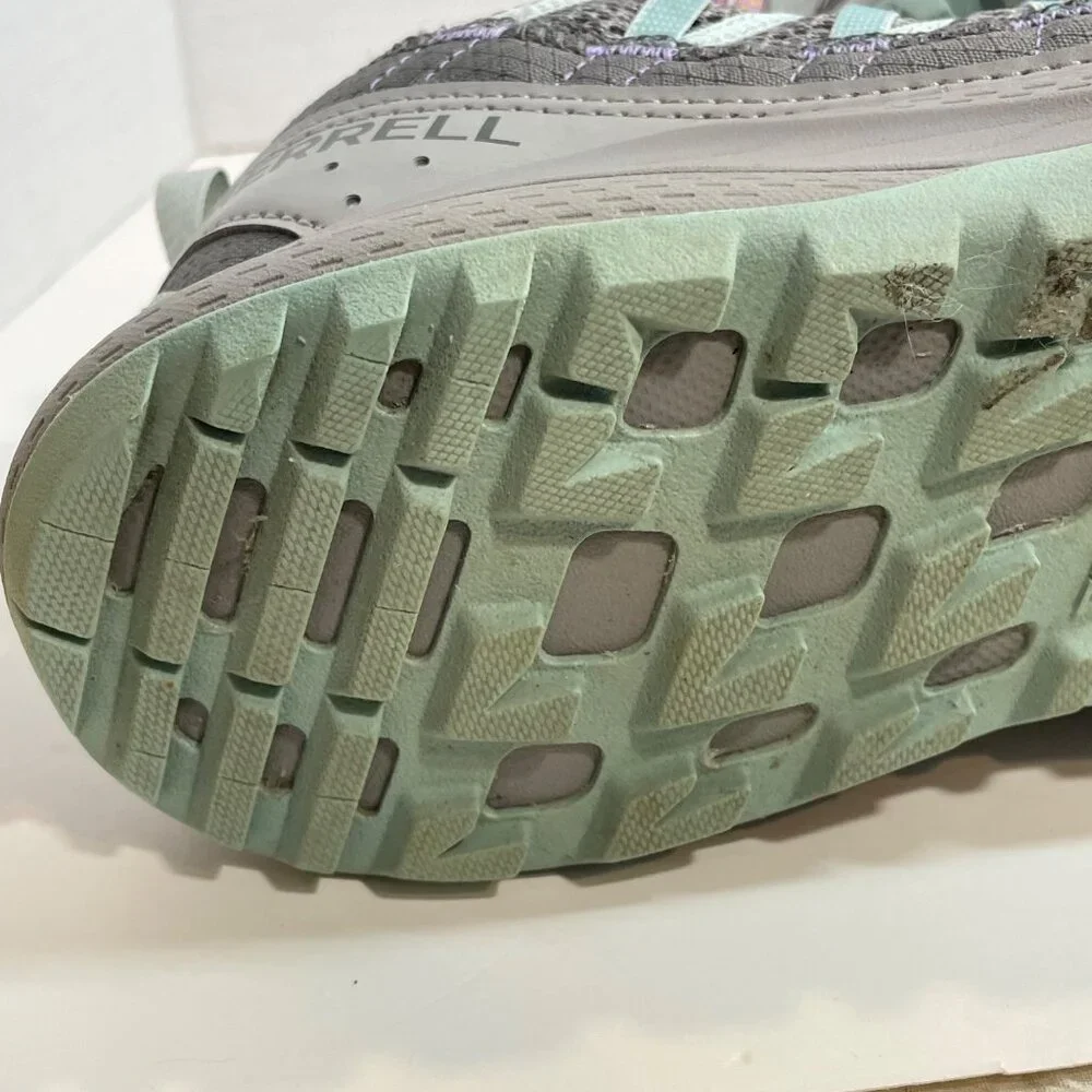Merrell Women's Athletic Sneakers Size 10 Gray Mesh with Pink & Teal Accents - Picture 10 of 12